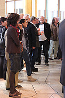 DJV-Geschäftsführer Achim Wolff im Gespräch mit DJV-Vorstandsmitglied Harro Menzel. Â©sl