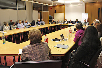 Jahreshauptversammlung des Ortsverbands Frankfurt im Sitzungssaal des Hessischen Rundfunks. Foto: Sonja Lehnert