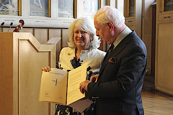 Der Wächterpreis 2014 wurde an die Korrespondentin für Landespolitik der „Abendzeitung München“, Angela Böhm, verliehen. Foto: Sonja Lehnert