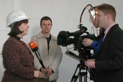 Michael Schmidt beim Dreh für einen Fimbeitrag/Foto: Privat